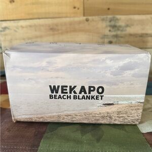 Wekapo Beach Blanket 9' x 7' Sandproof Blue Teal - New In Box